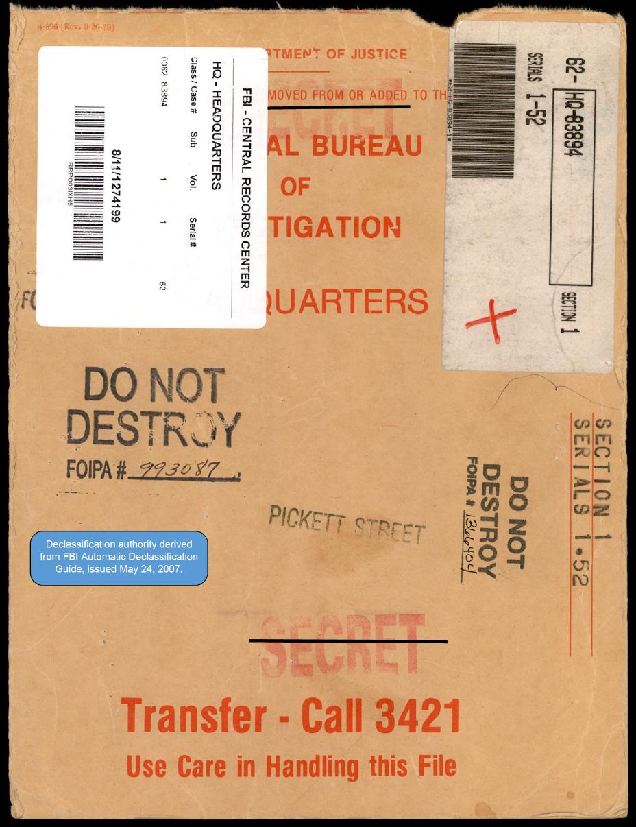 62-HQ-83894 — Section 1
