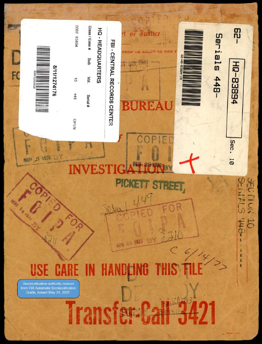 62-HQ-83894 — Section 10 (101 MB; largest file in the release)