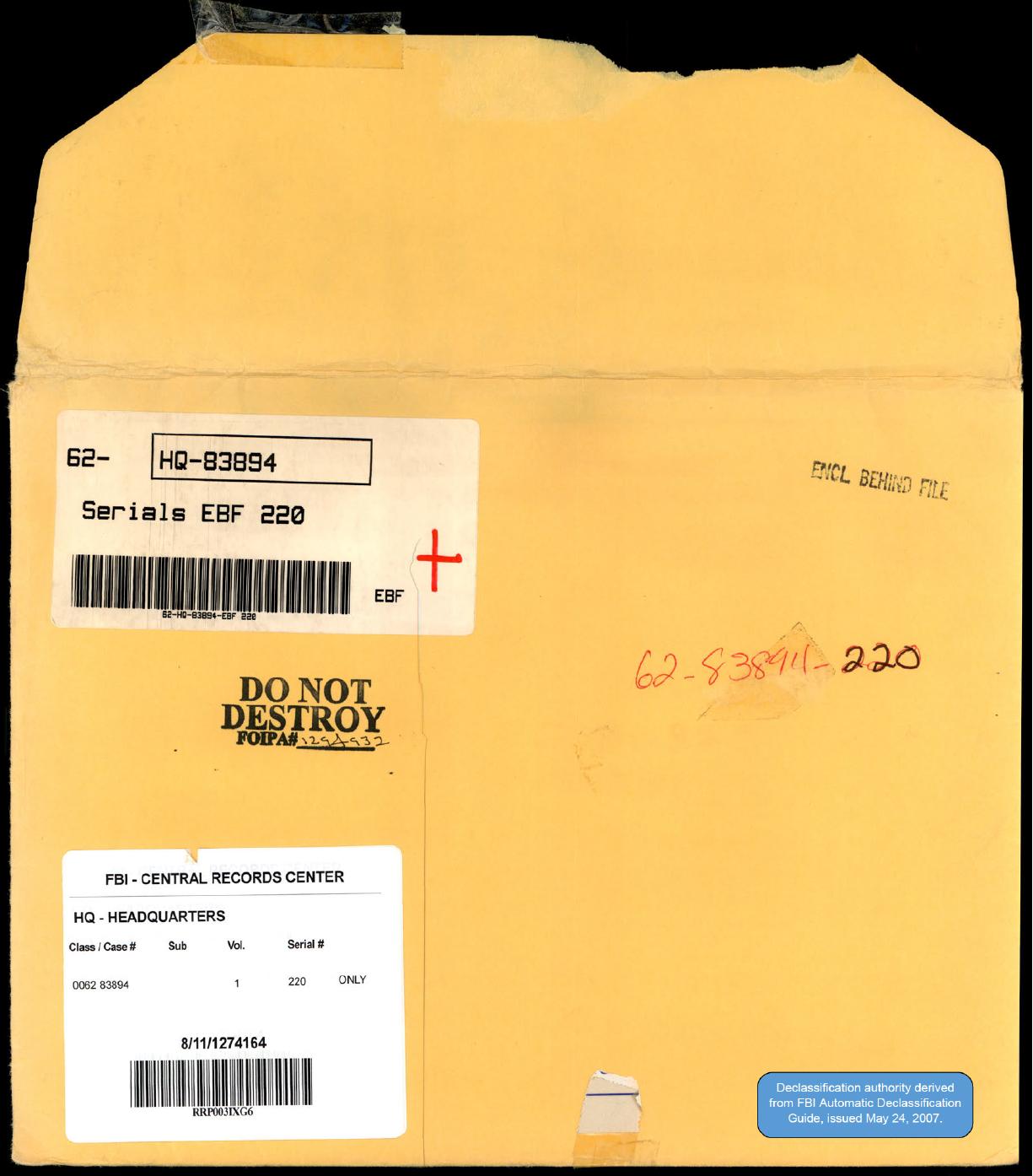 62-HQ-83894 — Serial 220